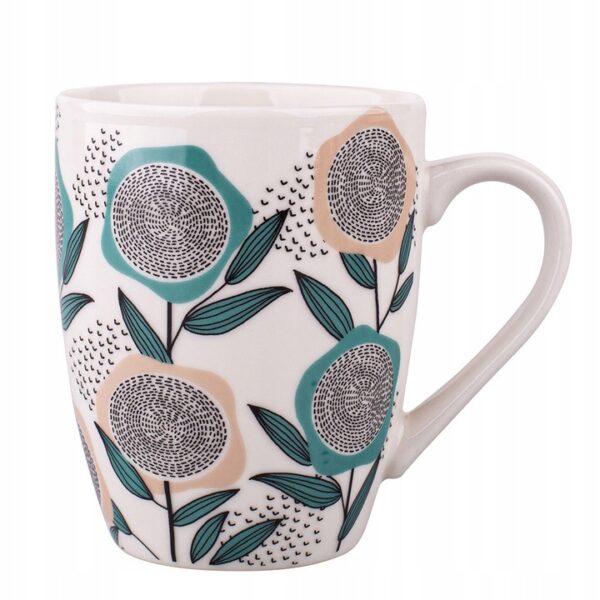 Kubek Porcelanowy Kwiaty Rysowane