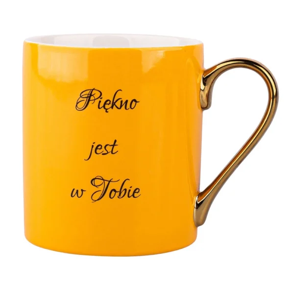 Kubek z Sentencją Żółty