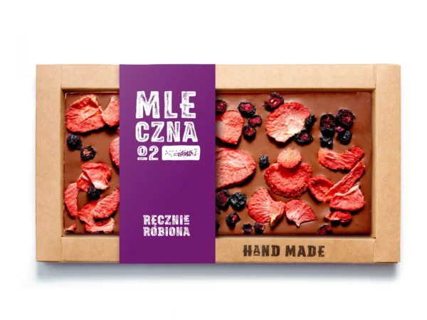 Czekolada Mleczna Malinowa 105g
