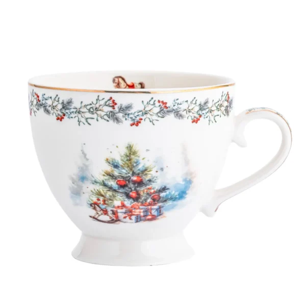 Filiżanka Do Kawy Herbaty Porcelanowa Magia Świąt 400ml