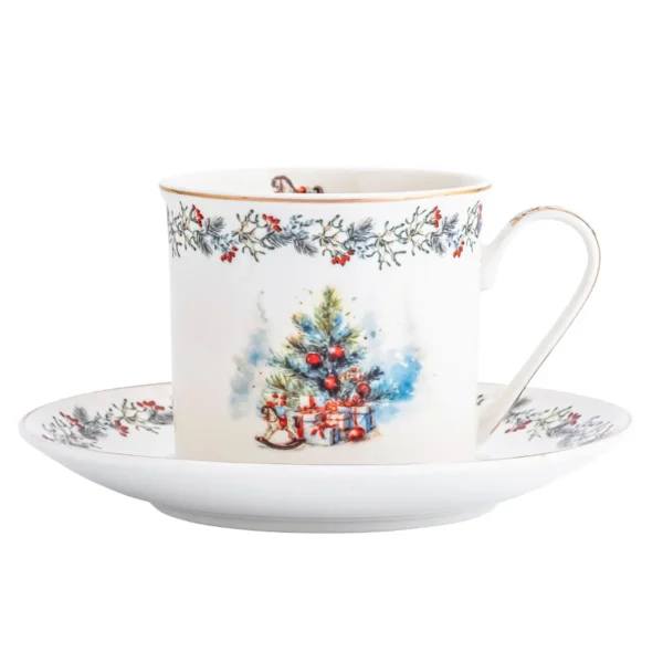 Filiżanka ze Spodkiem Porcelanowa Magia Świąt 220ml