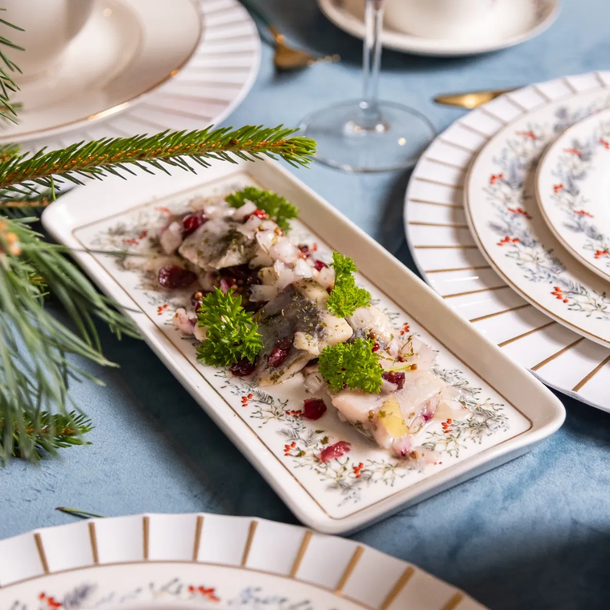 Patera Półmisek Świąteczny Porcelanowy Świąteczny 27,5cm - obrazek 3