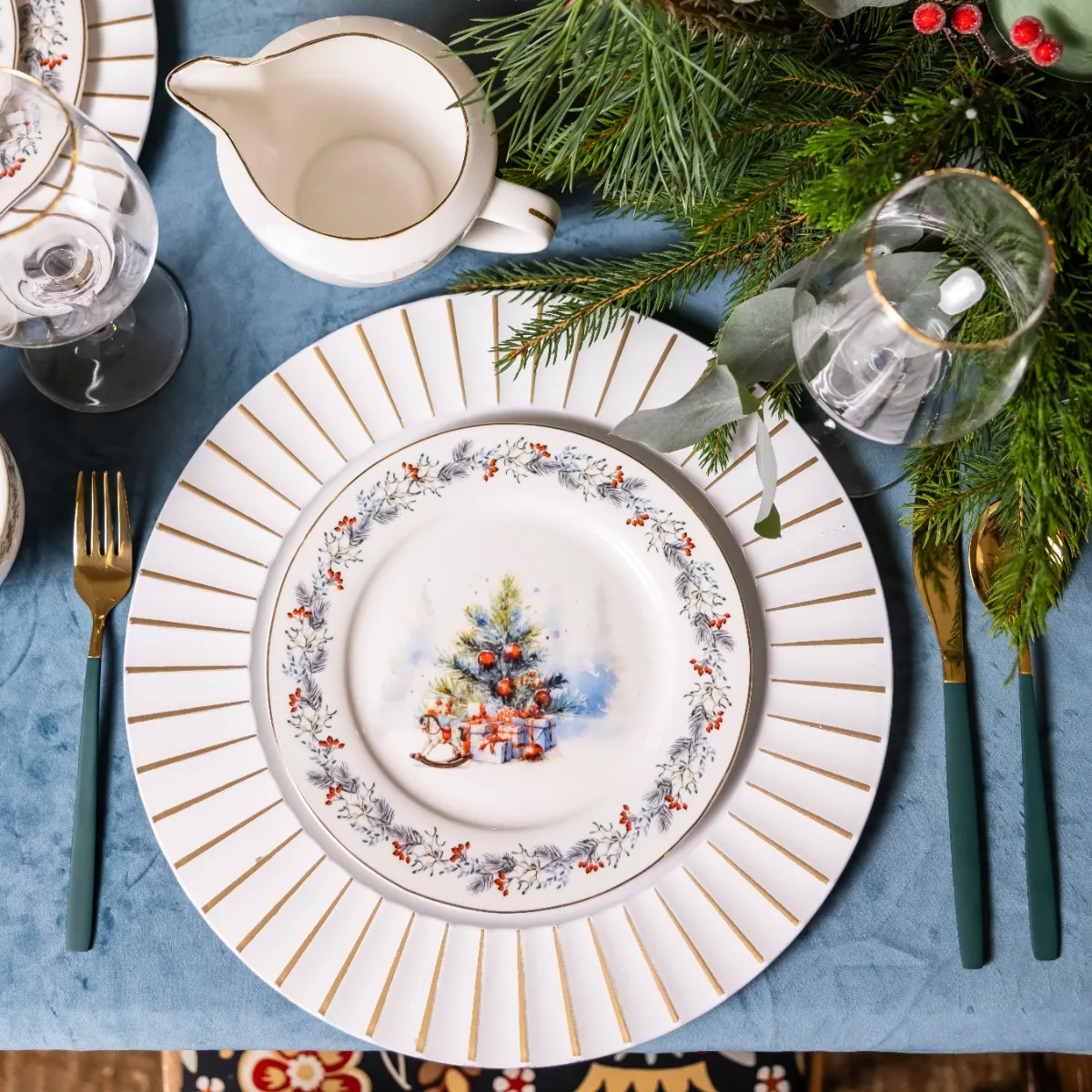 Talerz Deserowy porcelanowy Magia Świąt 20cm - obrazek 3