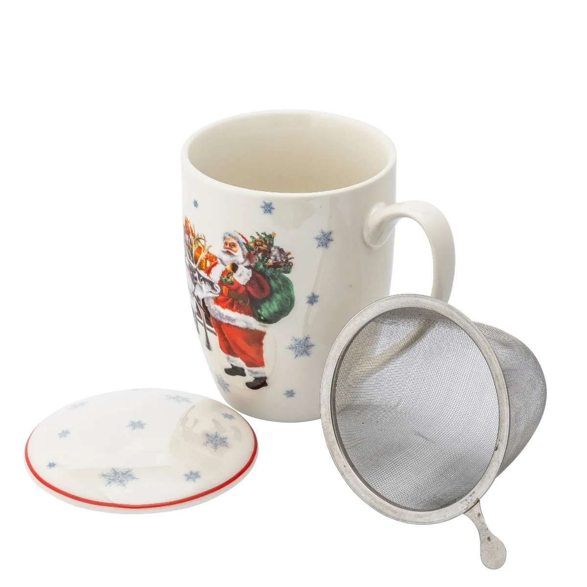 Kubek Świąteczny z zaparzaczem Mikołaj 340ml - obrazek 2