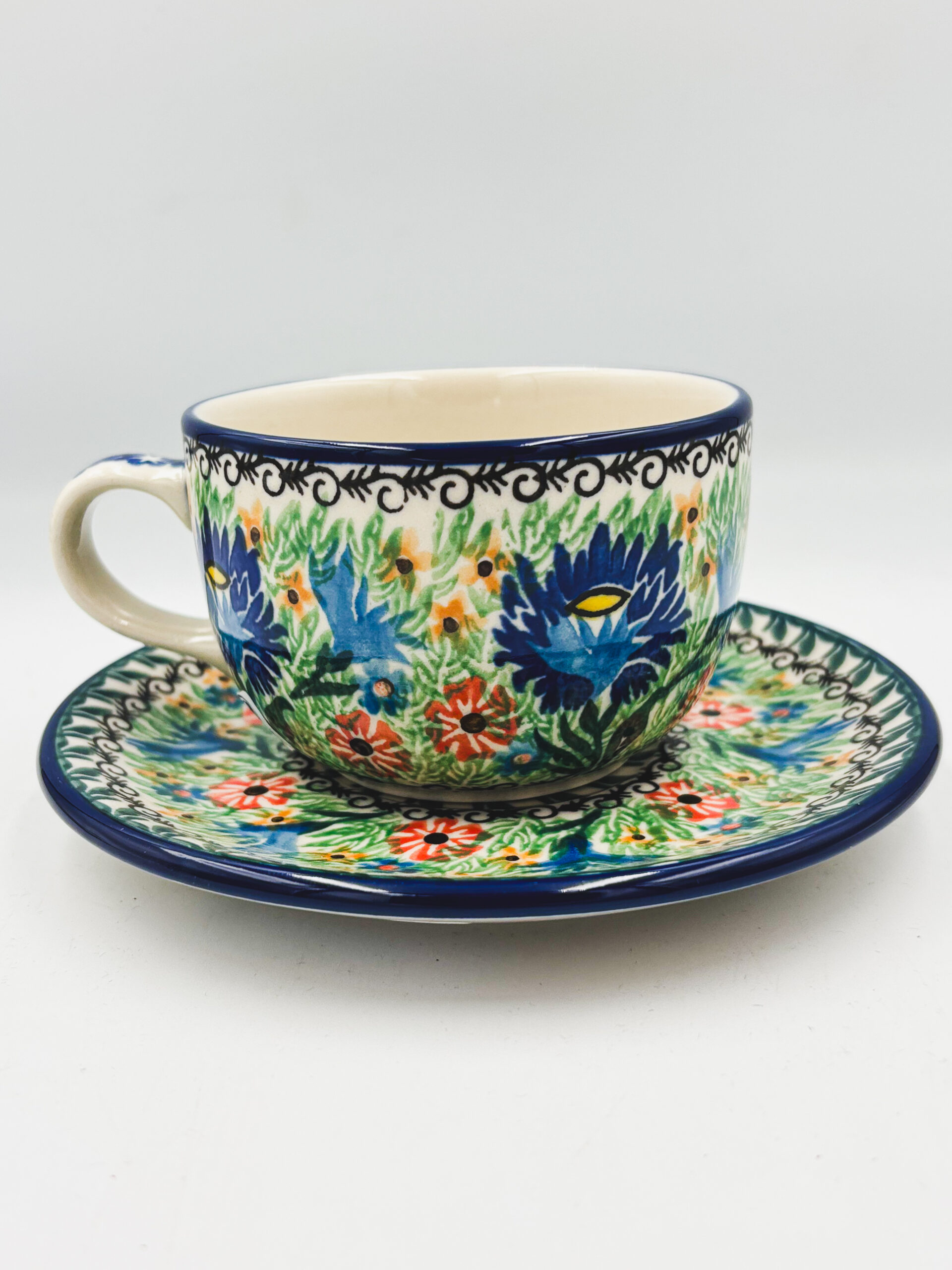 Filiżanka Bolesławiec UNIKAT 200ml Wiosnaa