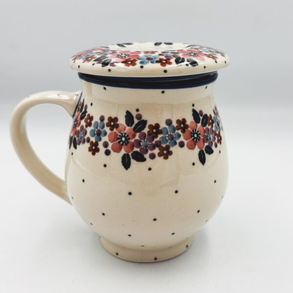 Kubek z Zaparzaczem Bolesławiec Retro