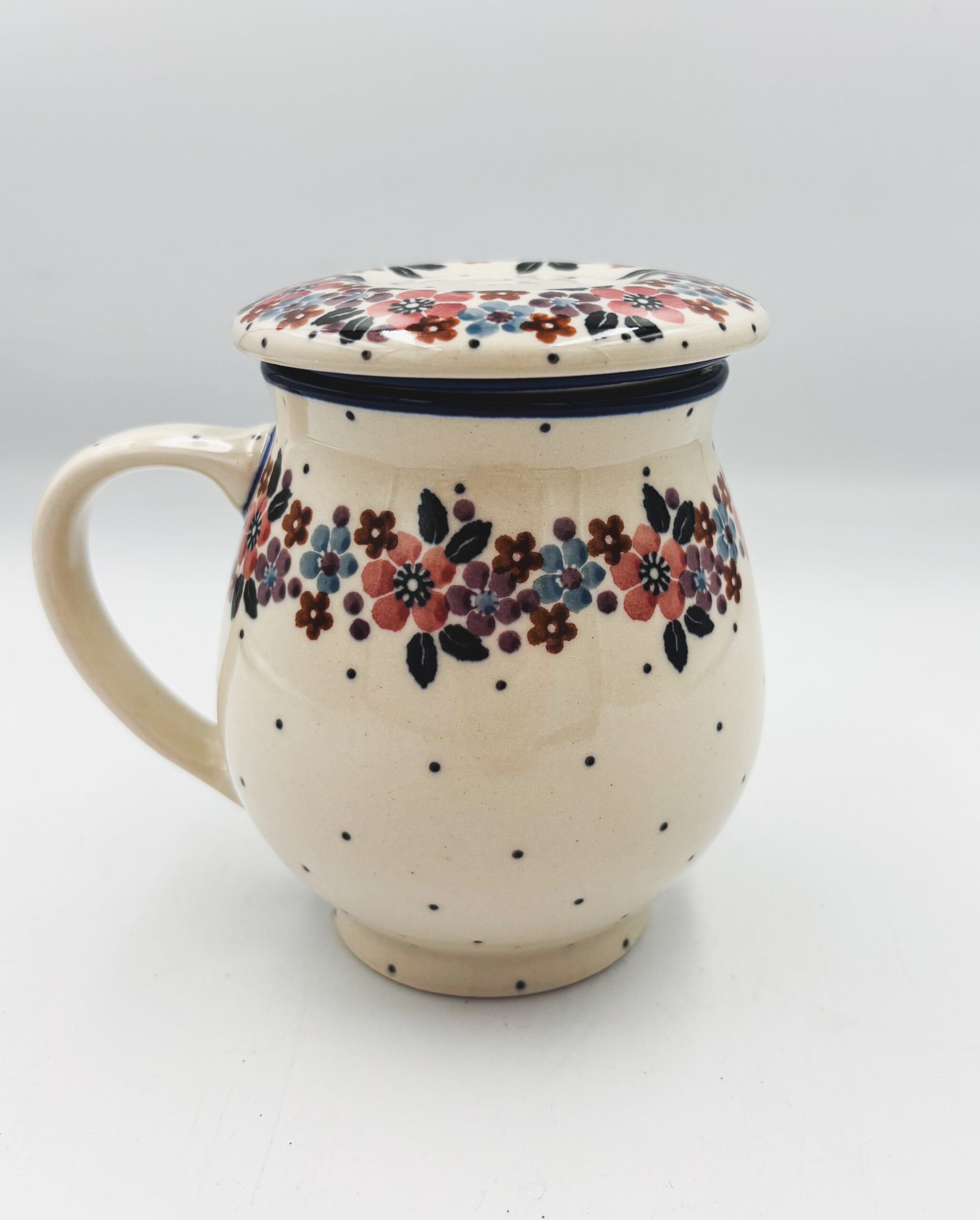 Kubek z Zaparzaczem Bolesławiec Retro