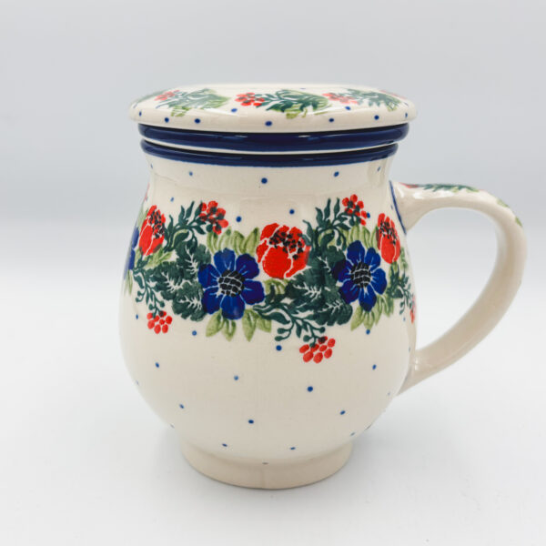 Kubek z zaparzaczem Bolesławiec Wianek